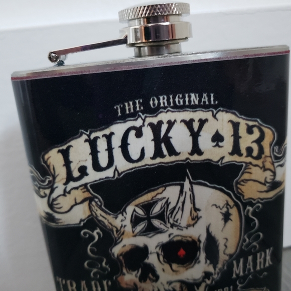 The Original Lucky 13 Tattoo Your Soul Flask 8 oz - Picture 6 of 13